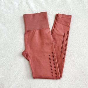 Jed North High Waisted Seamless XS/S Pinkish/Orange Athletic Leggings w/Eyelets